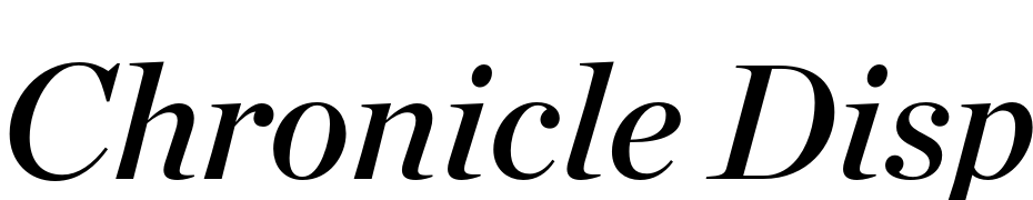 Chronicle Display Semibold Italic Polices Telecharger